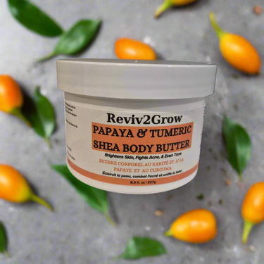 REVIV2GROW 100% Papaya & Turmeric Shea Body Butter (8oz)
Sareya Beauty Supply Store in Calgary Alberta